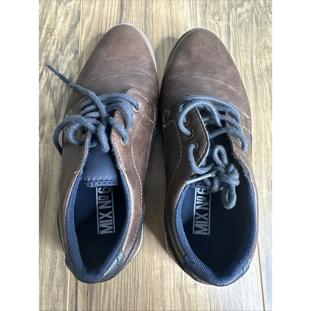 Mix No 6‎ Boys Size 3 Oxford Dress Shoes Brown